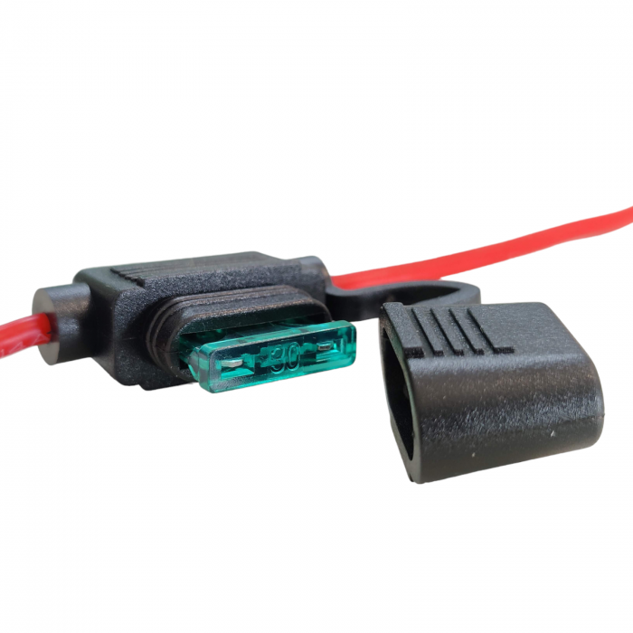 Suport siguranta cu cablu siliconic 14AWG+ siguranta 30A [3]