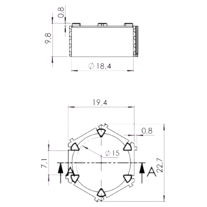 suport pentru 1 celula Li-ion tip fagure 18650 [4]