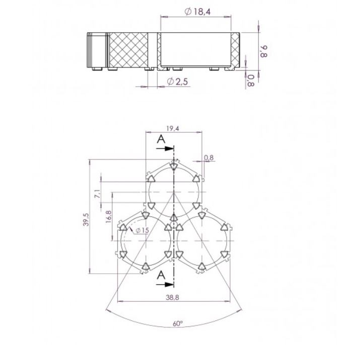 suporti pentru 3 celule Li-ion 18650 tip fagure [4]