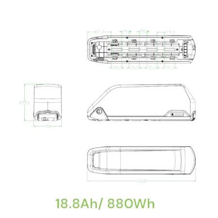 Baterie Li-Ion pentru biciclete electrice 48V/ 18.8Ah/ 880Wh, format 13s4p [5]