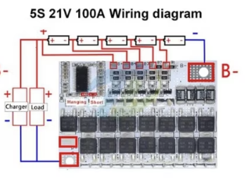 BMS 5S 21V 100A pentru Baterii Li-Ion - Performanță Înaltă [2]