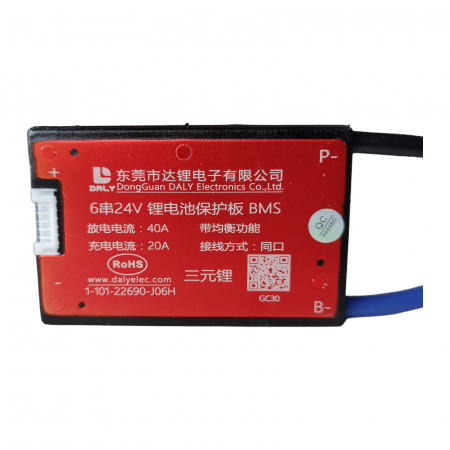 BMS - BMS Daly 6S 24V 40A pentru baterii Li-Ion -Balansare si Port Comun