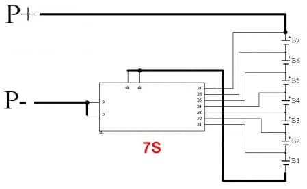 BMS 7s 50A pentru baterie Li-Ion, cu senzor de temperatura [3]