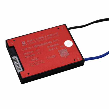 BMS Li-Ion - BMS Litiu Ion 10S, 36V, 20A cu functie de balansare si port comun