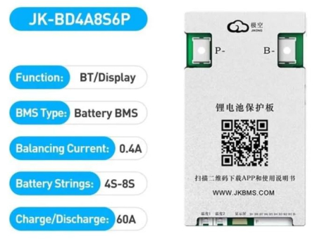 BMS LFP - bms-jk-4s-8s-60a-balansare-activa-0.4a-bluetooth