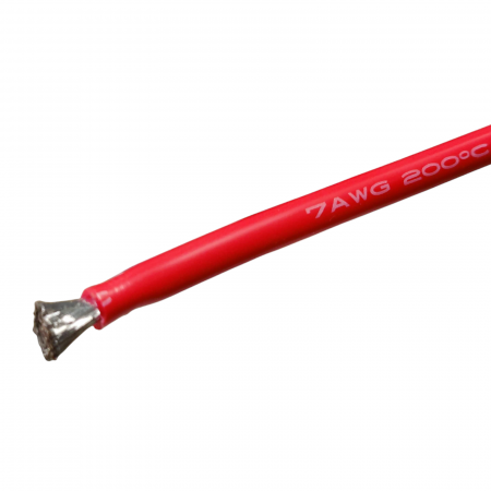 Cablu Siliconic Rosu AWG 7 - Conductor Gros pentru Aplicatii de Inalta Putere [2]