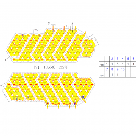 Nichel pur pentru sudura acumulatori tip 18650, predecupat pentru baterie format 13s7p [1]