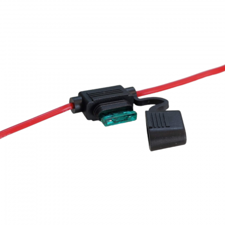 Cabluri - Suport siguranta cu cablu siliconic 14AWG+ siguranta 30A