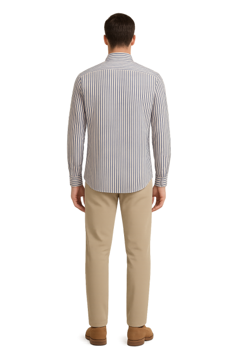 Cămașă Bărbați REDRESS Stripe Essential – Bumbac Premium & Nasturi din Nucă de Cocos (Corozo) [2]