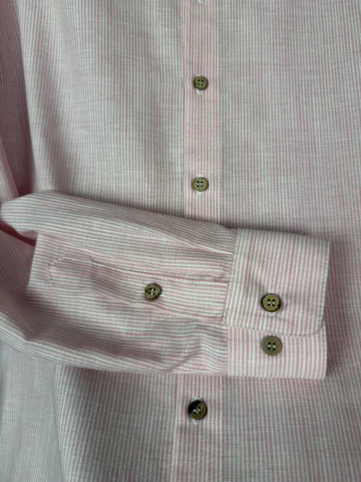 Cămașă Bărbați REDRESS Rose Micro-Stripe – Bumbac Premium & Nasturi din Nucă de Cocos (Corozo) [3]