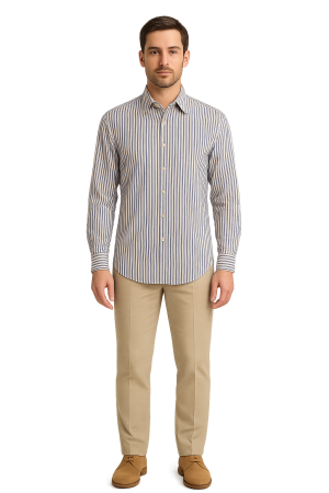 CĂMĂȘI REDRESS BĂRBAȚI - Cămașă Bărbați REDRESS Stripe Essential – Bumbac Premium & Nasturi din Nucă de Cocos (Corozo)