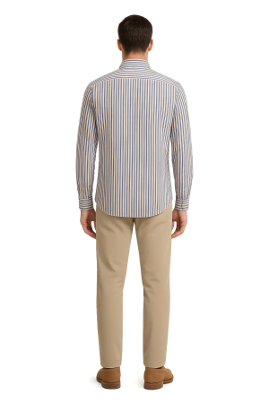 Cămașă Bărbați REDRESS Stripe Essential – Bumbac Premium & Nasturi din Nucă de Cocos (Corozo) [1]