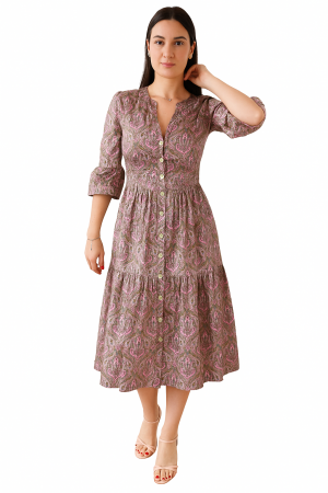 ROCHII REDRESS - Rochie Din Bumbac – Imprimeu BOHO, Casual-Elegant