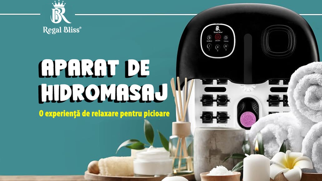 Relaxare de Lux pentru Picioarele Tale cu Aparatul de Hidromasaj Pliabil Regal Bliss