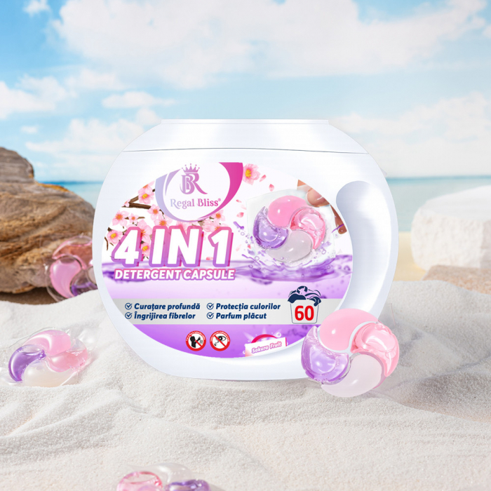 Detergent de rufe capsule 4in1, Sakura Fruit, 180 Spalari [10]