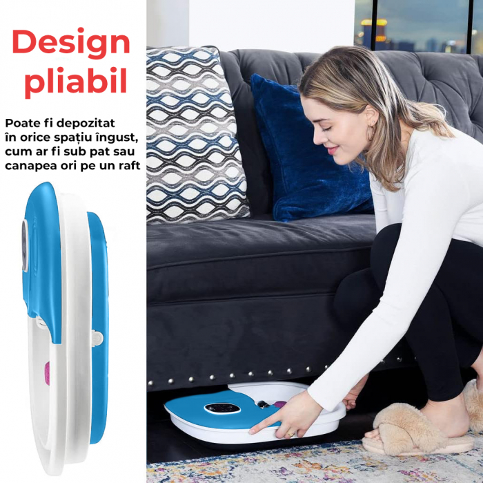 Aparat hidromasaj pliabil pentru picioare, Albastru [4]