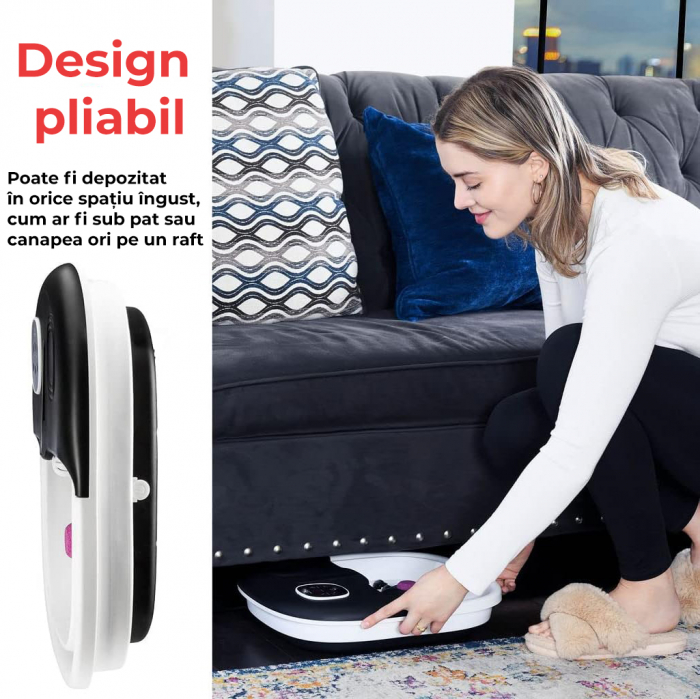Aparat hidromasaj pliabil pentru picioare, Negru [2]