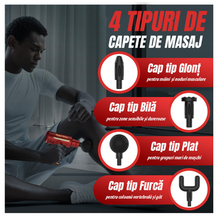 Aparat pentru masaj profesional - rosu [6]