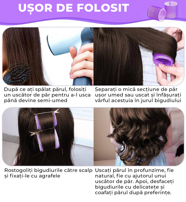 Bigudiuri profesionale de par - mov [2]