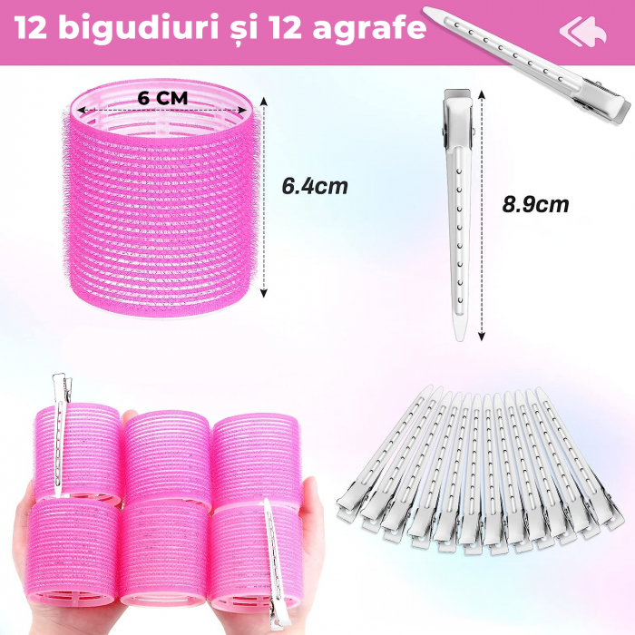 Bigudiuri profesionale de par  - roz [7]
