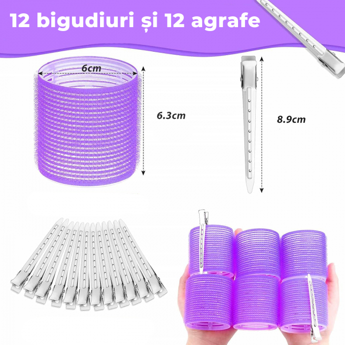 Bigudiuri profesionale de par - mov [8]