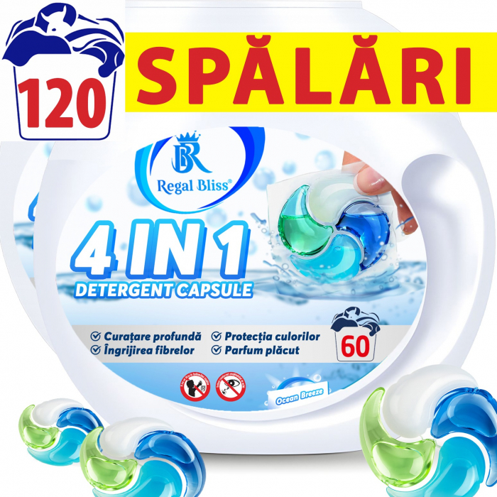 Detergent de rufe capsule 4in1 Ocean Breeze, 120 Spalari [1]