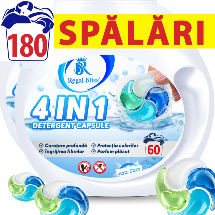 Detergent de rufe capsule Ocean Breeze, 180 Spalari [1]