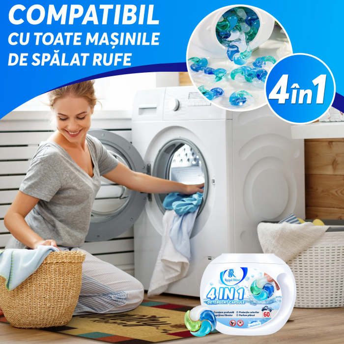 Detergent de rufe capsule 4in1 Ocean Breeze, 120 Spalari [8]