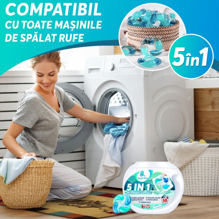Detergent de rufe capsule 5in1,100 Spalari [5]