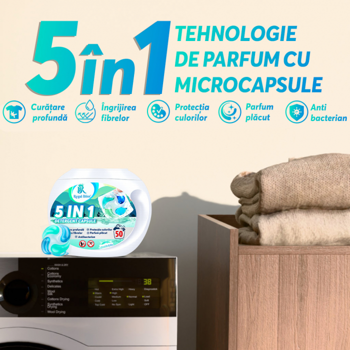 Detergent de rufe capsule 5in1,100 Spalari [11]