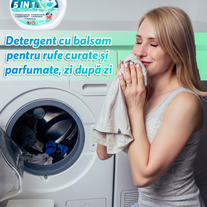 Detergent de rufe capsule 5in1,100 Spalari [3]