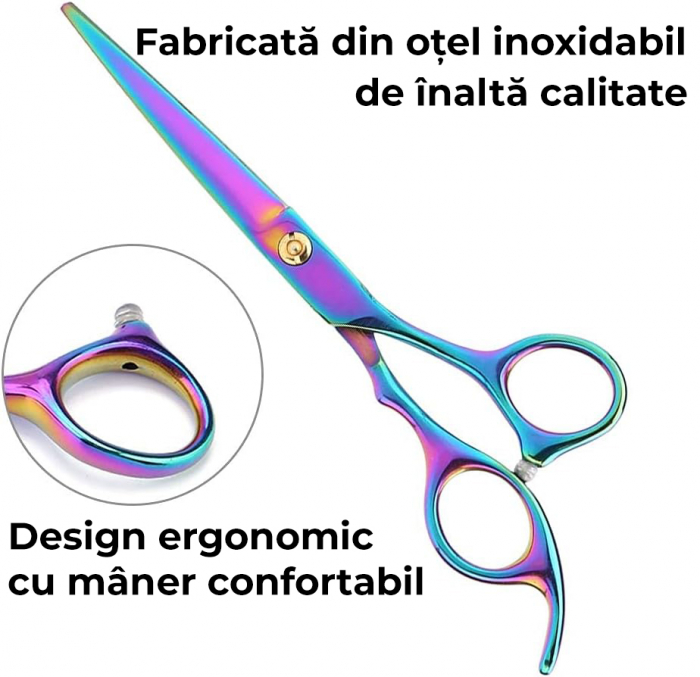 Foarfeca de tuns pentru saloane, Multicolor [3]