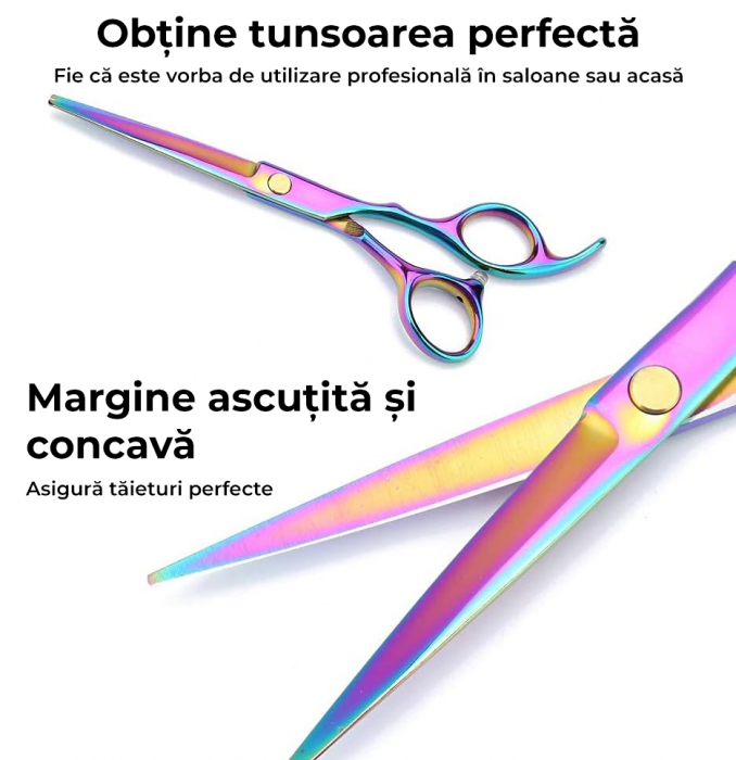 Foarfeca de tuns pentru saloane, Multicolor [4]
