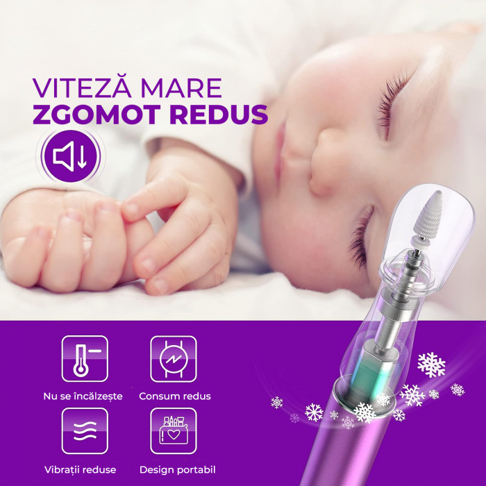 Freza electrica pentru unghii - mov [5]