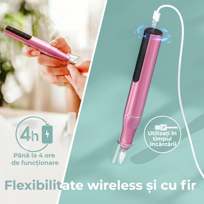 Freza electrica pentru unghii - roz [3]