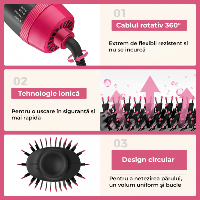 Perie electrica de par fixa pentru volum 4 in 1 [2]