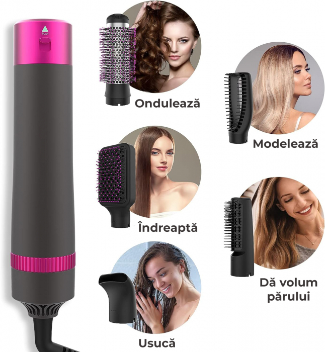Perie electrica de par pentru volum 5 in 1 RESIGILAT [7]