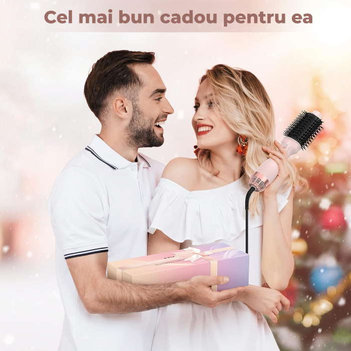 Perie electrica de par pentru volum, cu turmalina ceramica RESIGILAT [8]