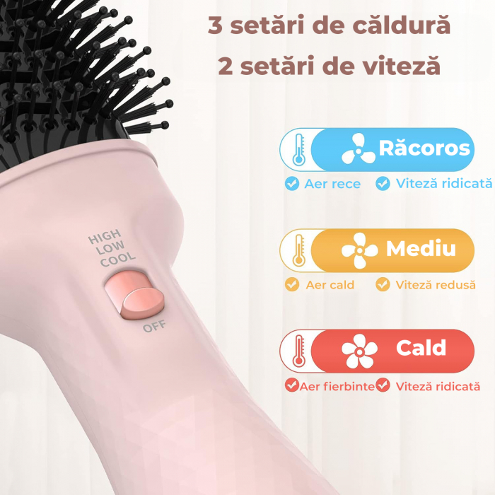 Perie electrica de par pentru volum, cu turmalina ceramica [2]