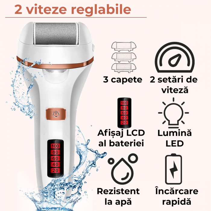 Pila electrica pentru picioare - alb [5]