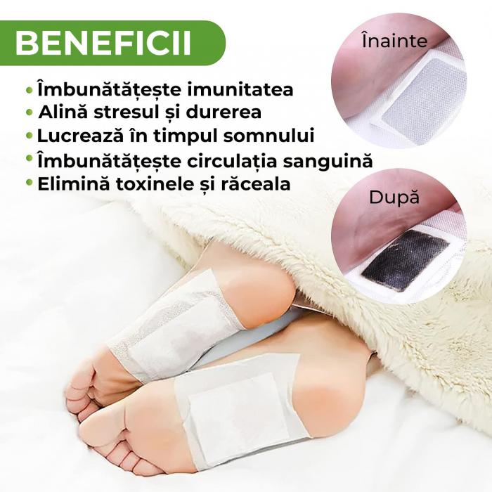 Plasturi Detoxifiere Picioare Regal Bliss ®, 40 bucati [4]