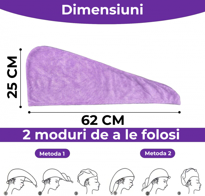 Prosoape de baie multicolore din microfibra, set 3 bucati [9]