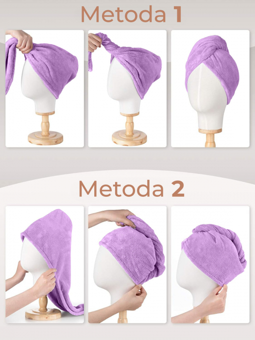 Prosoape de baie multicolore din microfibra, set 3 bucati [7]