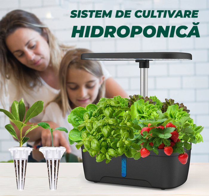 Set 12 cosuri de plastic pentru cresterea plantelor hidroponice [6]