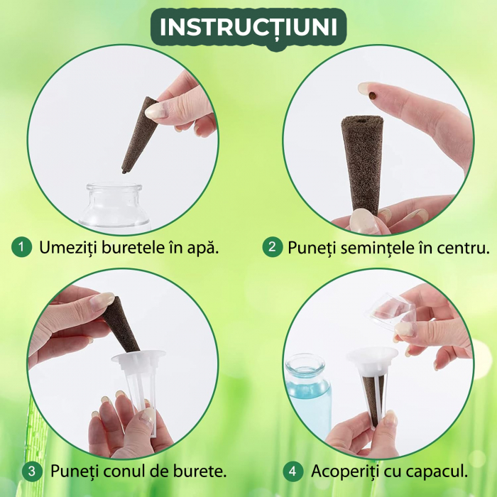 Set 12 cosuri de plastic pentru cresterea plantelor hidroponice [3]