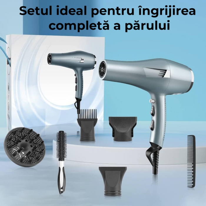 Uscator de par profesional ionic, Gri [4]