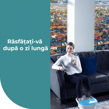 Aparat hidromasaj pliabil pentru picioare, Albastru [6]