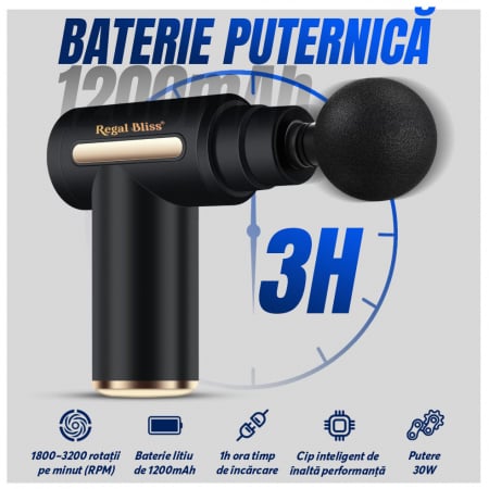 Aparat pentru masaj profesional - negru [6]