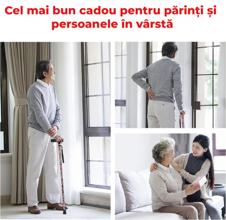 Baston ortopedic de sprijin pliabil - model cu dungi [5]