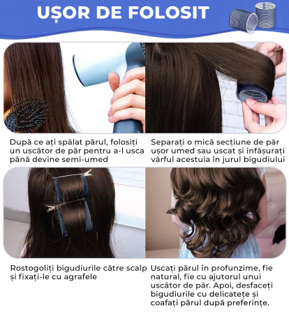 Bigudiuri profesionale de par - albastru [6]